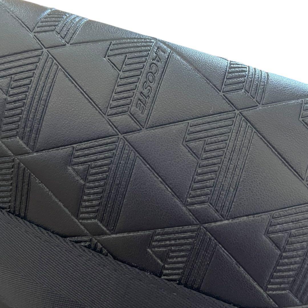 [未使用]ラコステ モノグラム メッセンジャー ショルダーバッグ ブラック