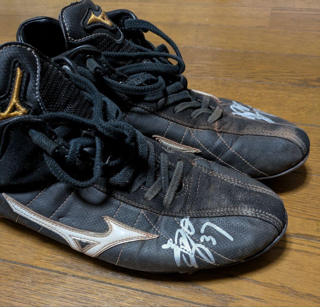 三木亮 実使用 スパイク 千葉ロッテ 現役時代 37 Mizuno 直筆サイン入
