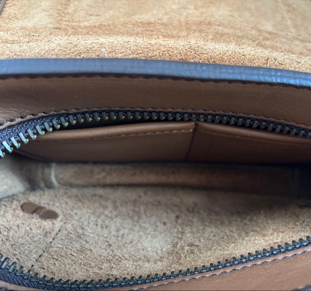 Coachレガシー ボディバッグ オールレザー ターンロック キャメル　オールド