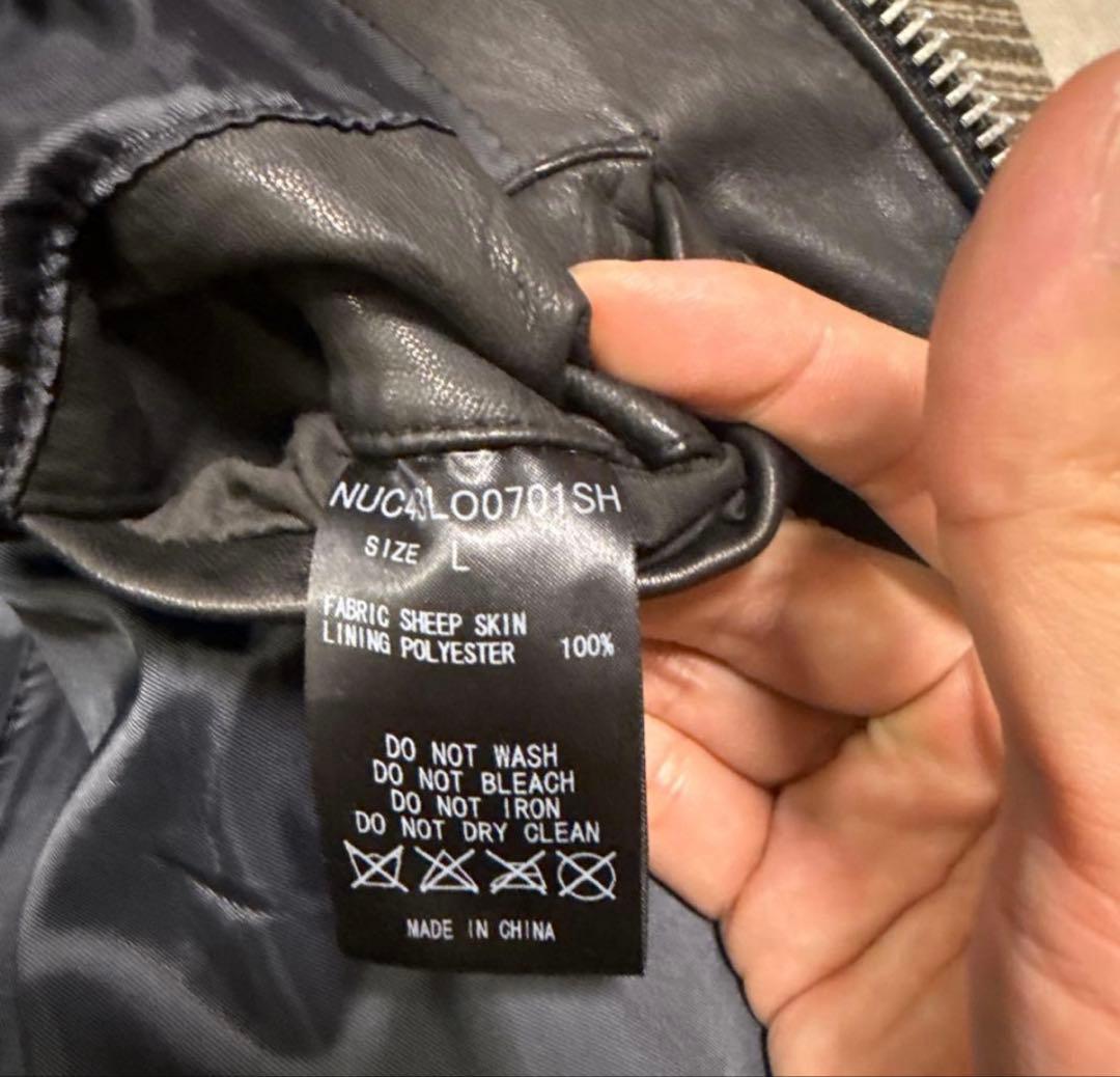 最終値下げ！ナノユニバース　ダブルライダースレザージャケットLサイズ