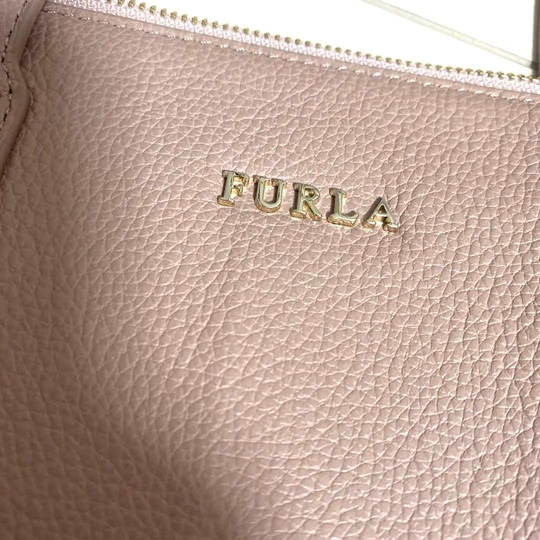 FURLA フルラ　ピンク レザー トートバッグ