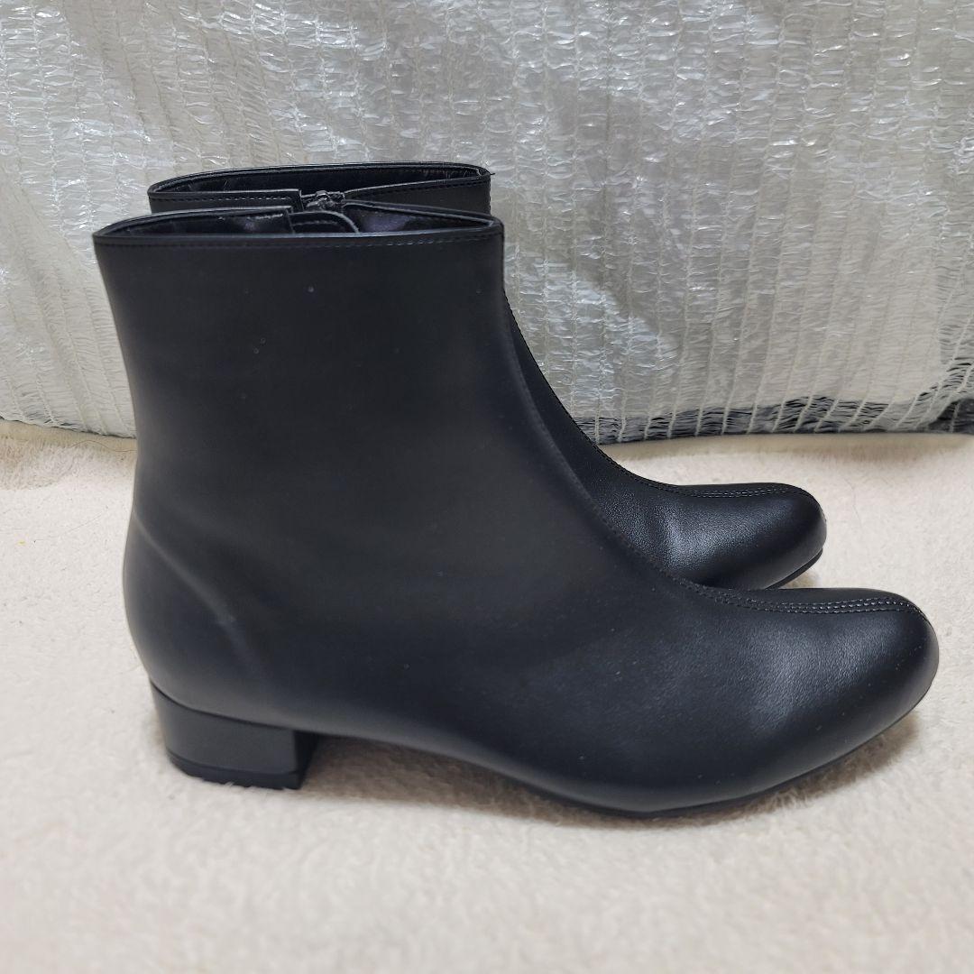 ラクナ RAKUNA 整体シューズ ブラック ショートブーツ サイドジップ M