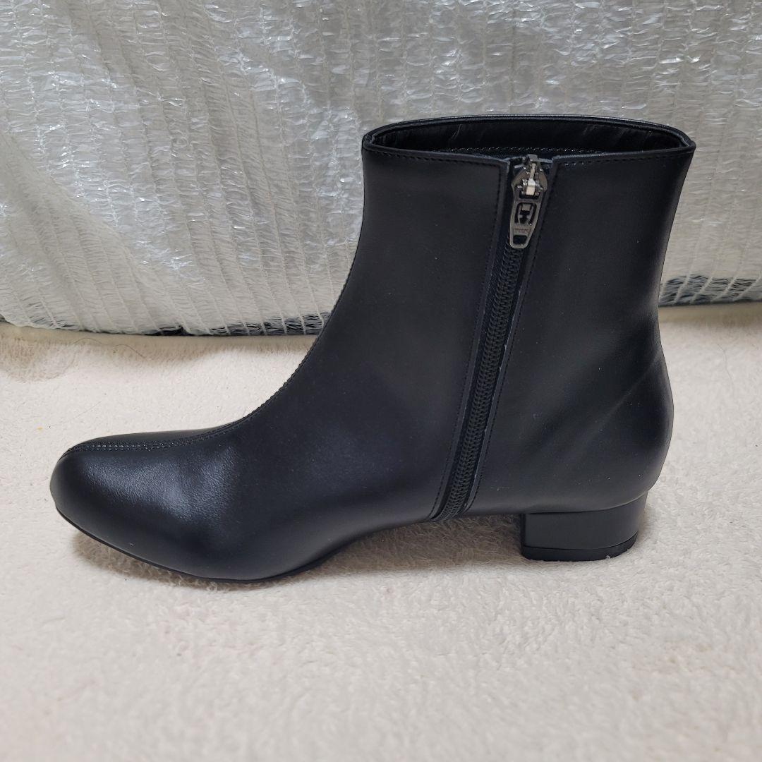 ラクナ RAKUNA 整体シューズ ブラック ショートブーツ サイドジップ M