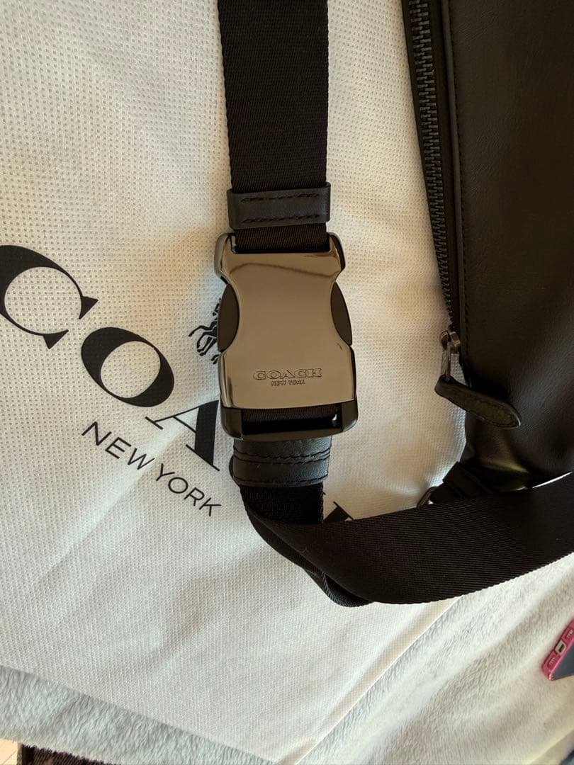 COACH ボディバッグ ウエストバッグ黒グレー新品未使用