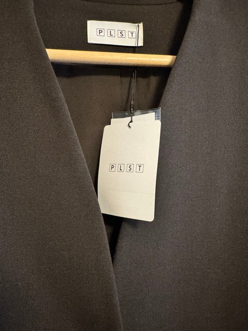PLST　ブラッシュドバック　セットアップ　スーツ上下 ブラウンM