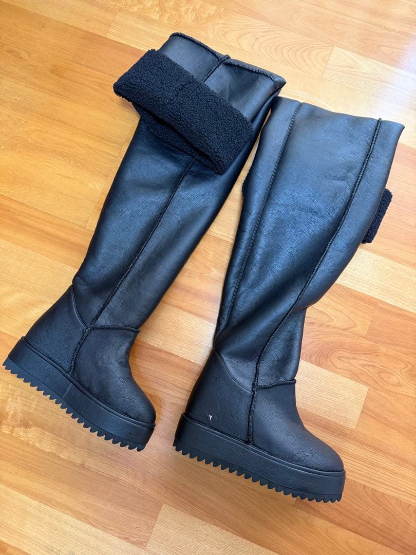 YELLO JACOB LOOSE FIT LONG BOOTS ブラック　L