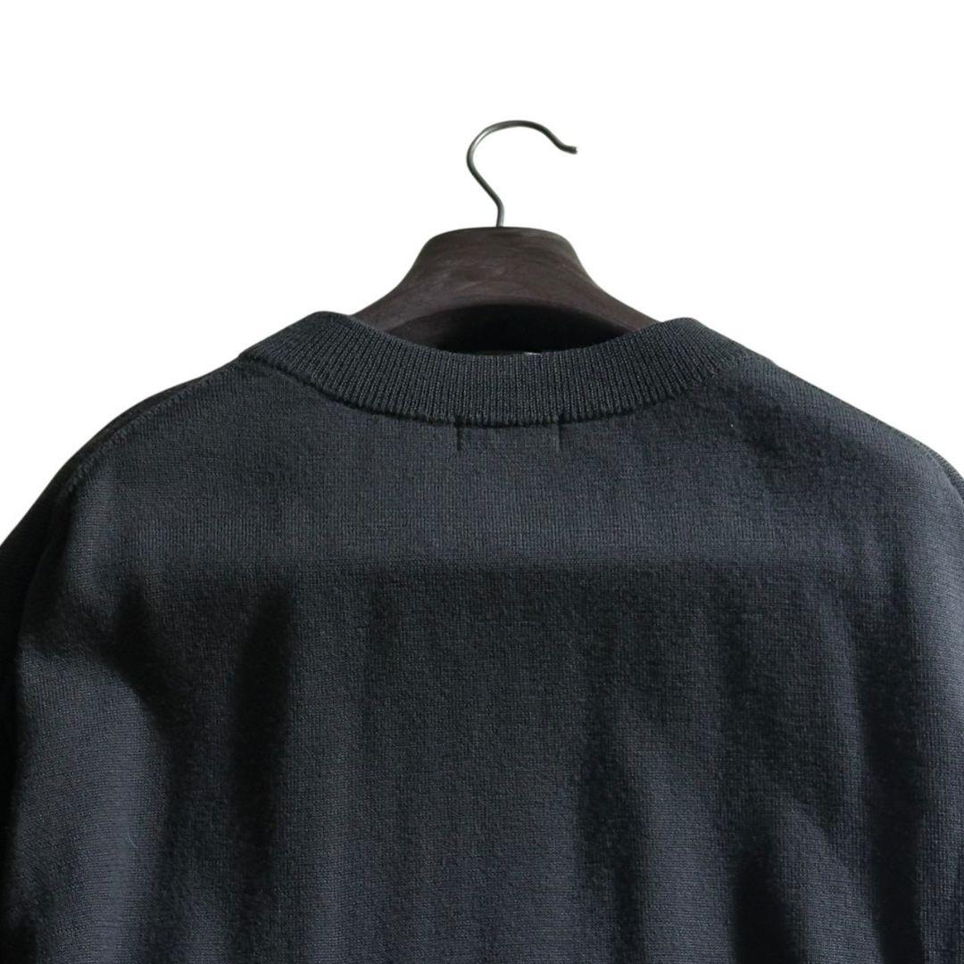 近年 マーガレットハウエル L クルーネック ウール ニット セーター グレー