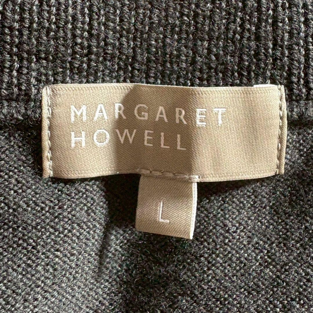 近年 マーガレットハウエル L クルーネック ウール ニット セーター グレー