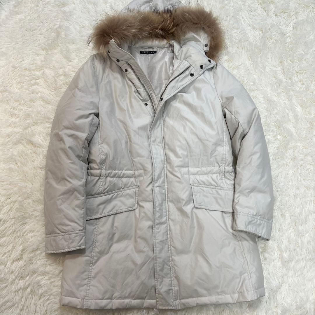 セオリー theory ダウンコート ダウンジャケット ファー M