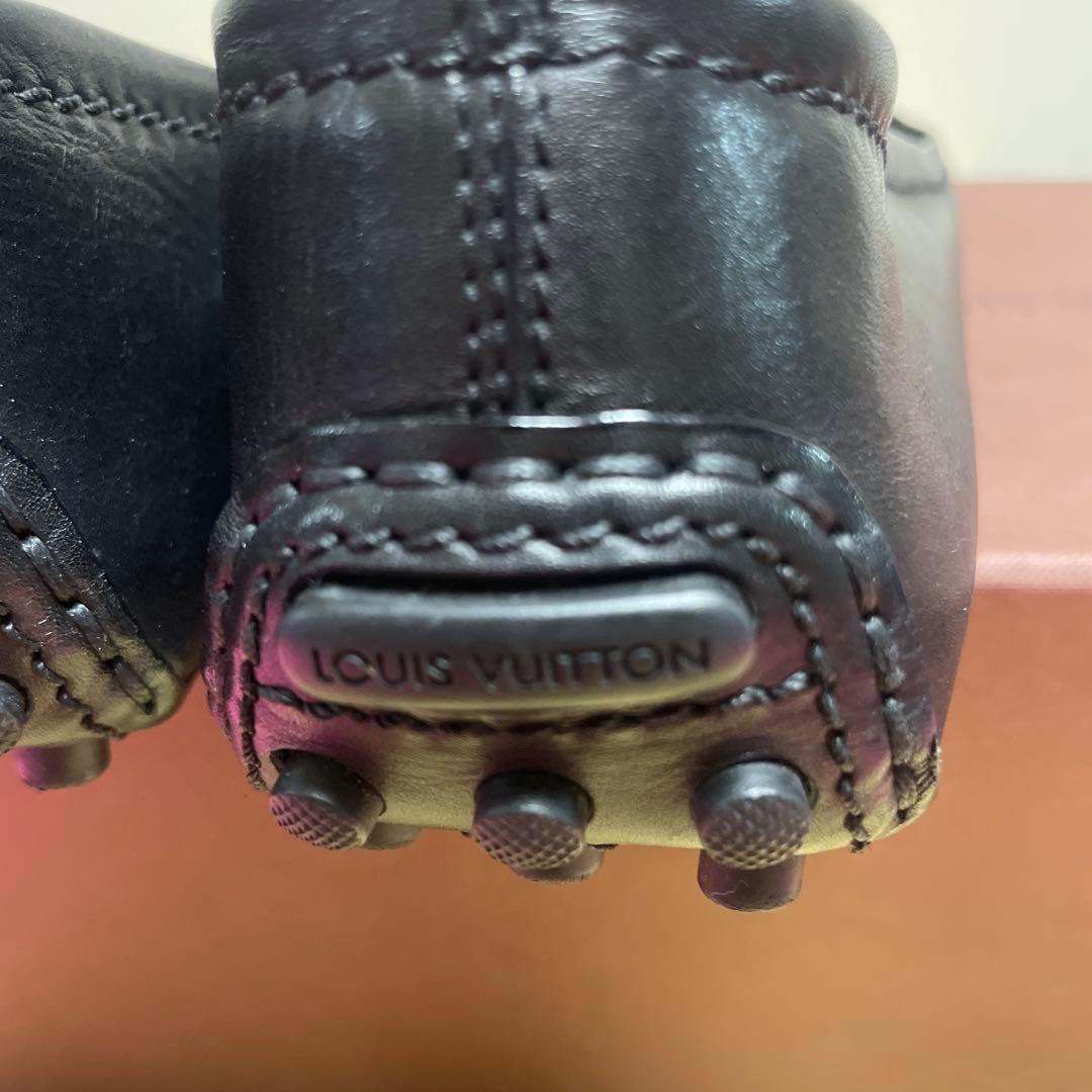 【極美品】ルイ・ヴィトン黒レザーフラットシューズ