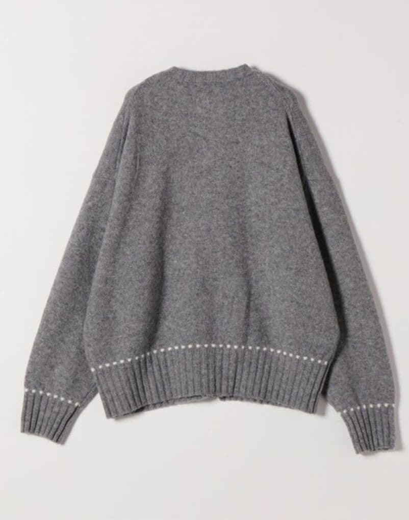 ぺぺ ステッチ デザイン ルーズ ニット カーディガン　SHIPS any