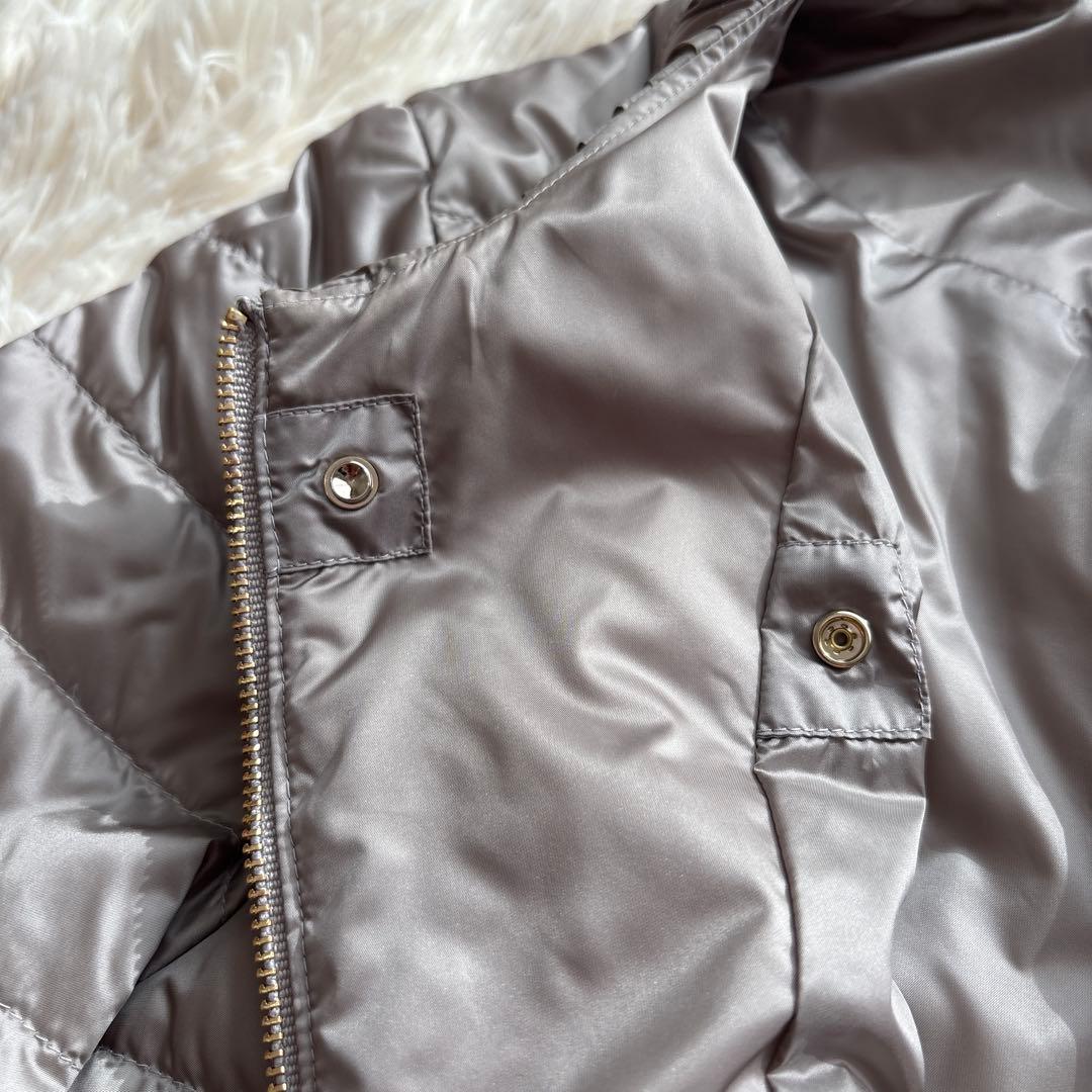 【自由区】ブライトダウン 洗濯可能 インナーダウン ノーカラー グレー 36