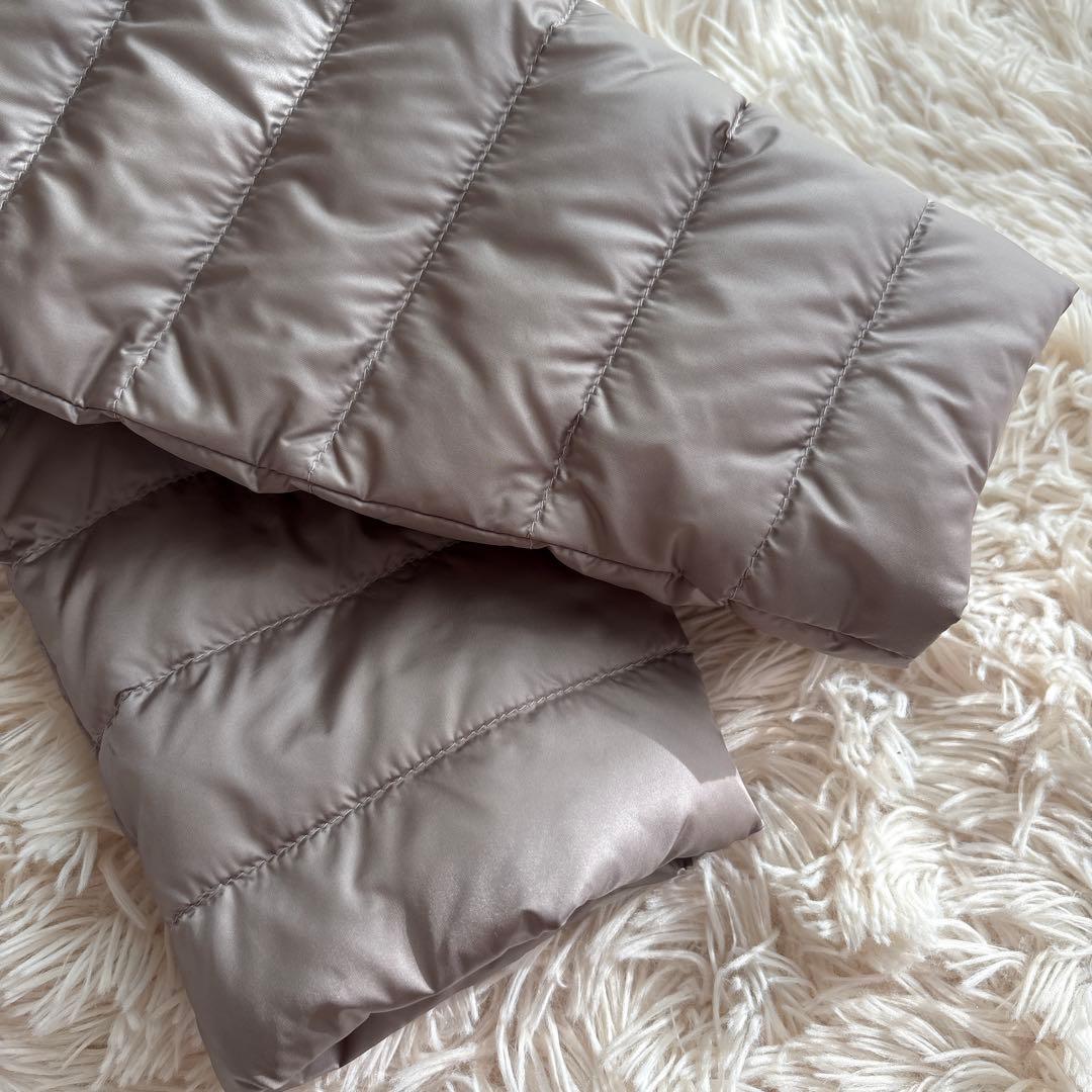 【自由区】ブライトダウン 洗濯可能 インナーダウン ノーカラー グレー 36