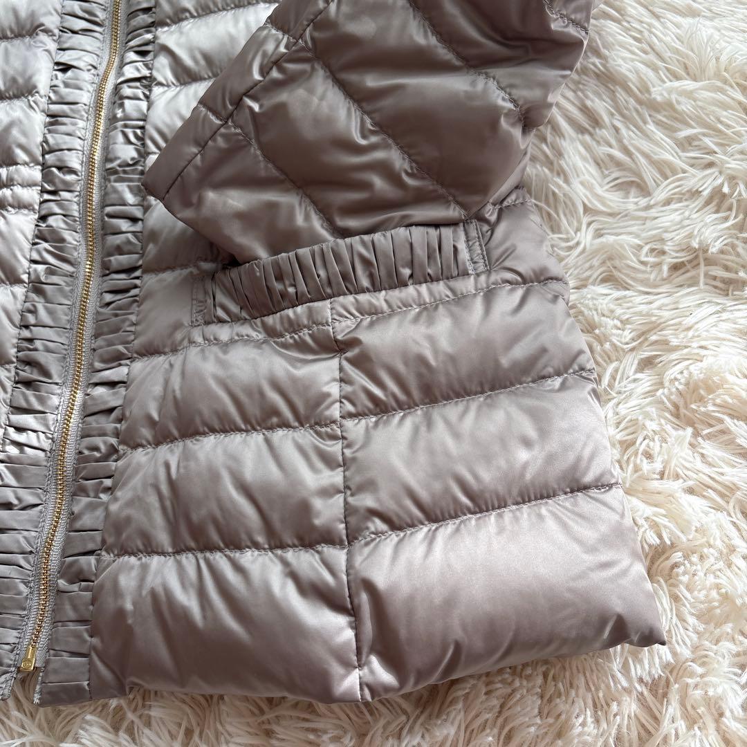 【自由区】ブライトダウン 洗濯可能 インナーダウン ノーカラー グレー 36