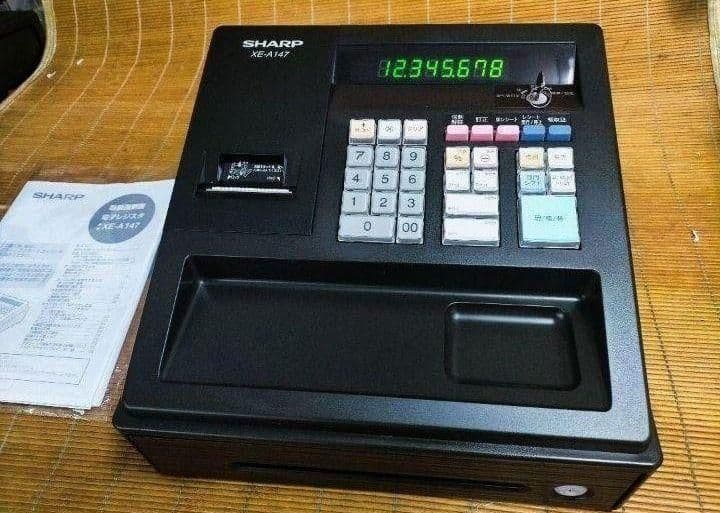 シャープレジスター　XE-A147　PC連携売上管理フル設定無料　910090