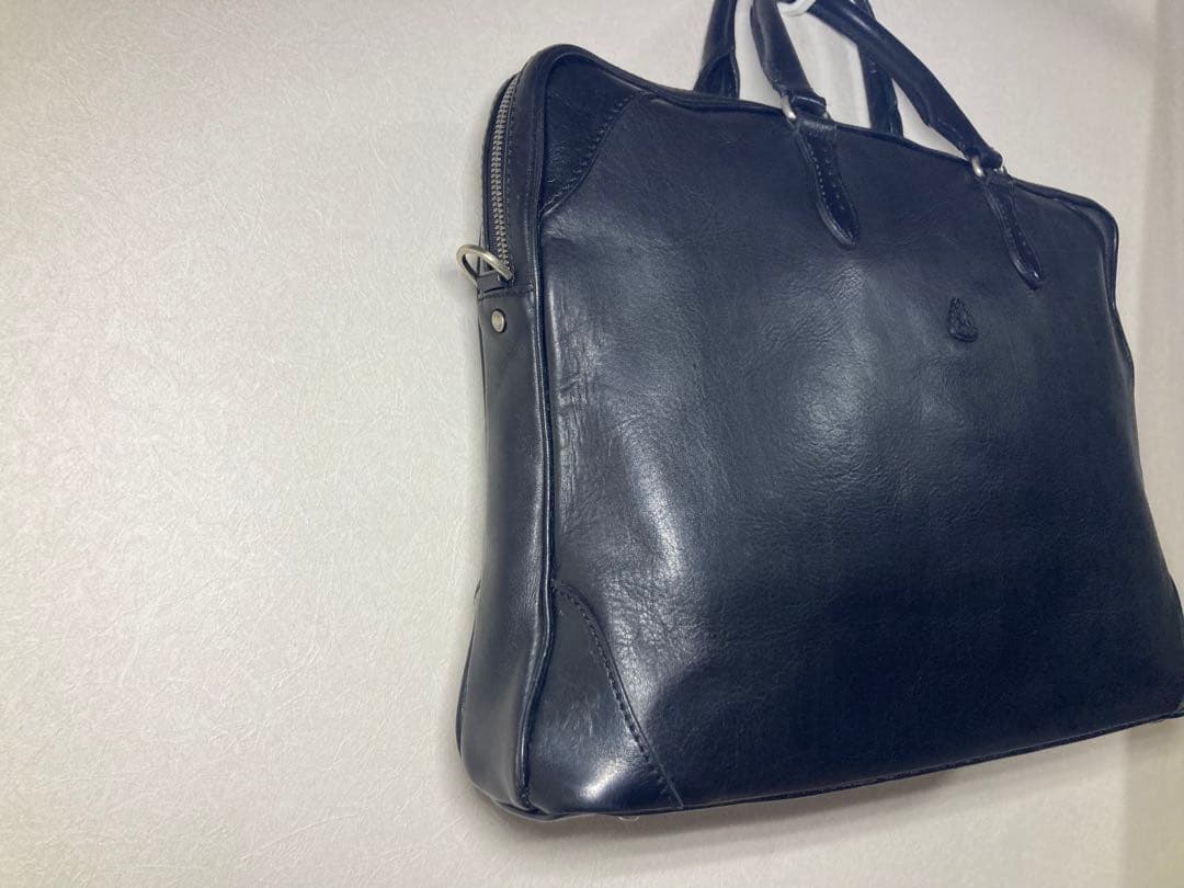 【美品】fujitaka『JADE LEATHER』ビジネスバッグ 黒