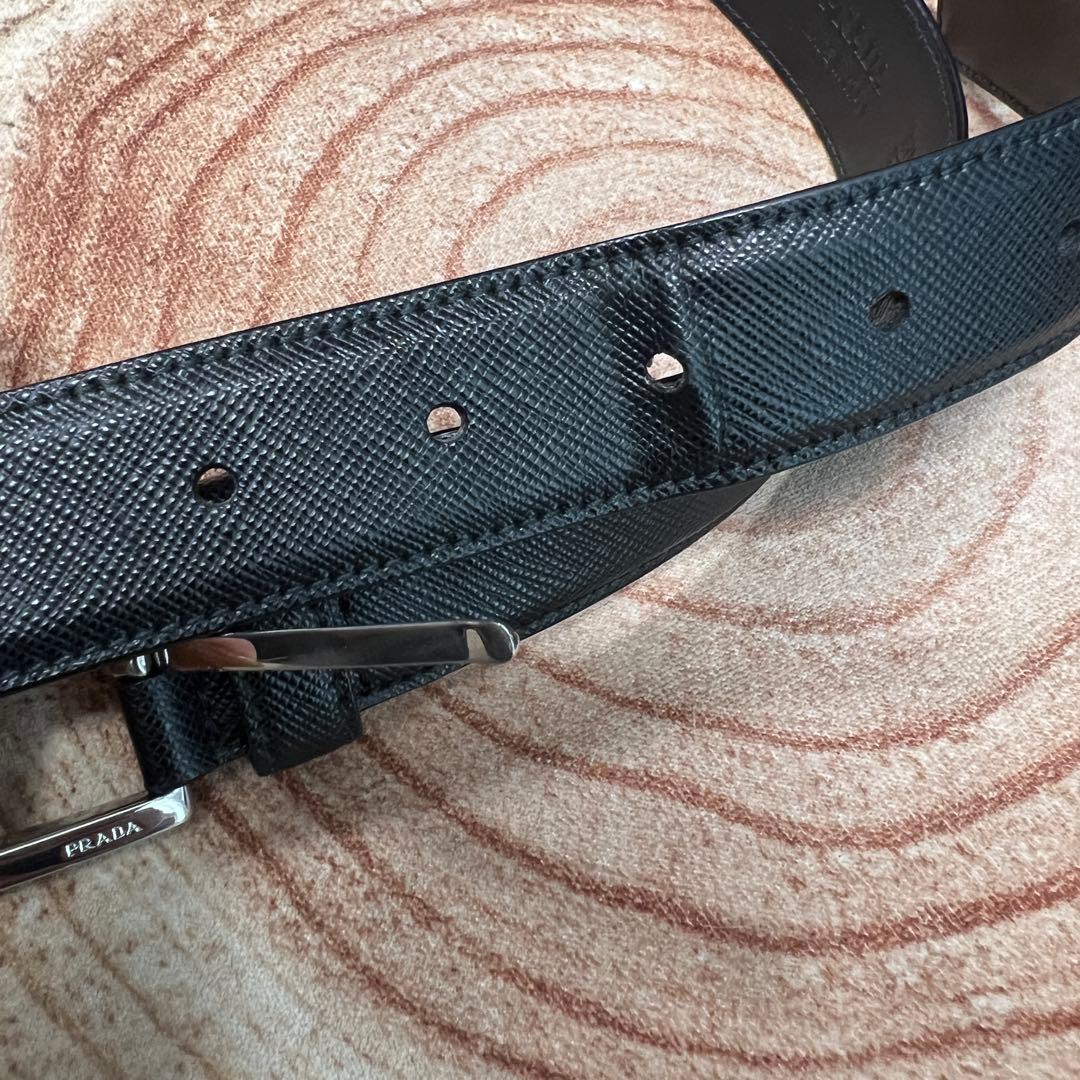 PRADAレザーピンバックルベルト2CC001 プラダ　ビジネス