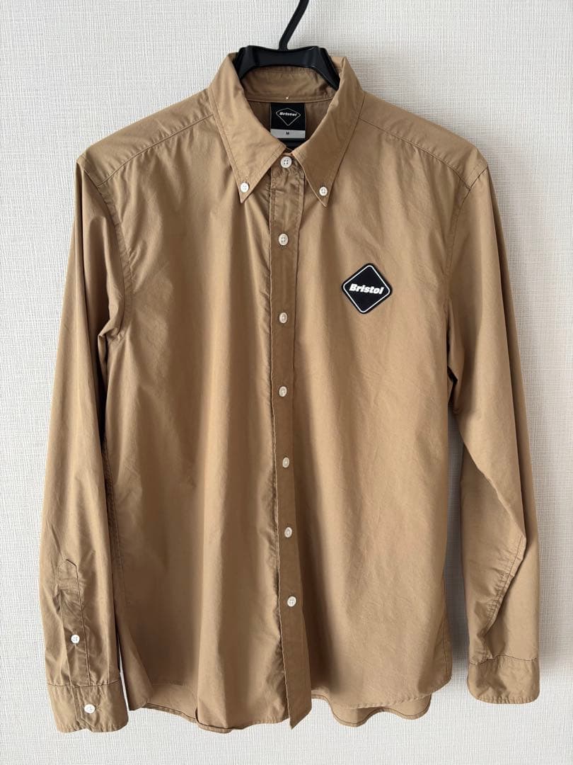 FCRE/COOLMAX EMBLEM B.D SHIRT/長袖シャツ/ベージュ