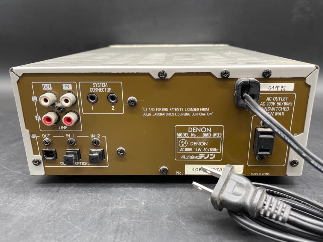 H68「動作OK」DENON DMD-M33 MDレコーダー　デッキ　プレイヤー