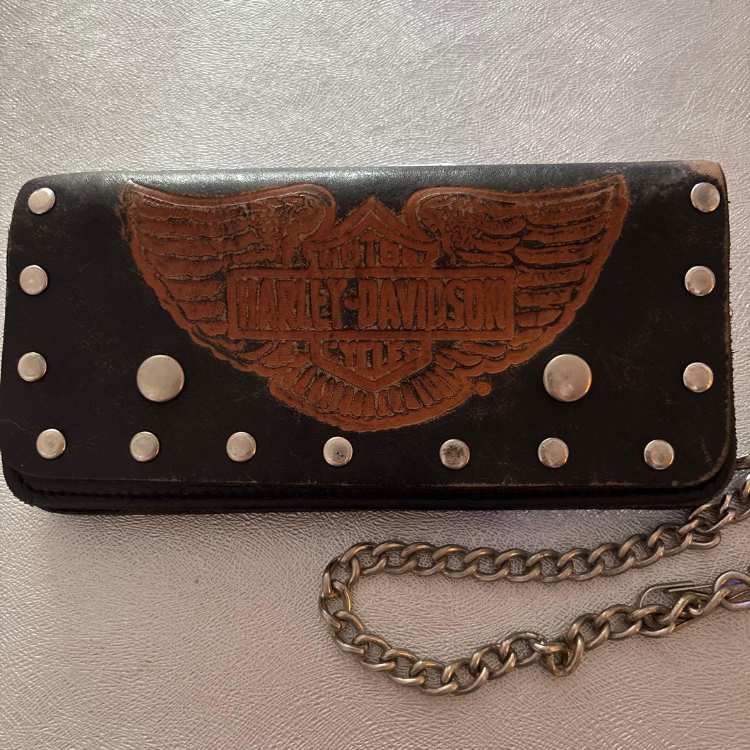【ヨギボー】ハーレーダビッドソン スタッズ付き長財布