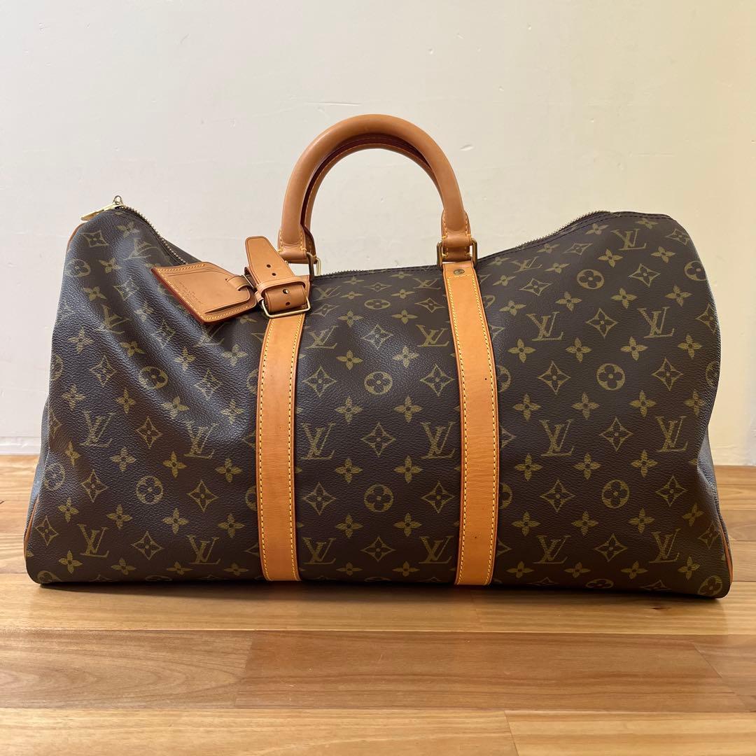 美品　Louis Vuitton ボストンバッグ ブラウン　キーポル50