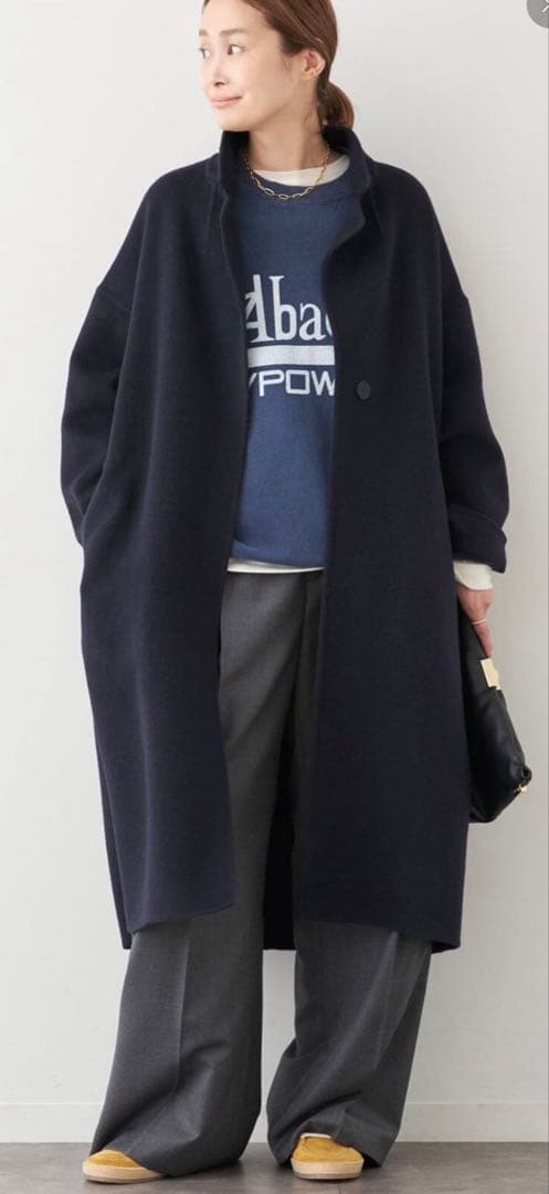 Deuxieme Classeウールアンゴラリバーコート