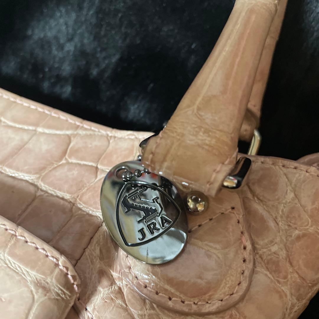 〖JRA認定品〗クロコ ハンドバッグ