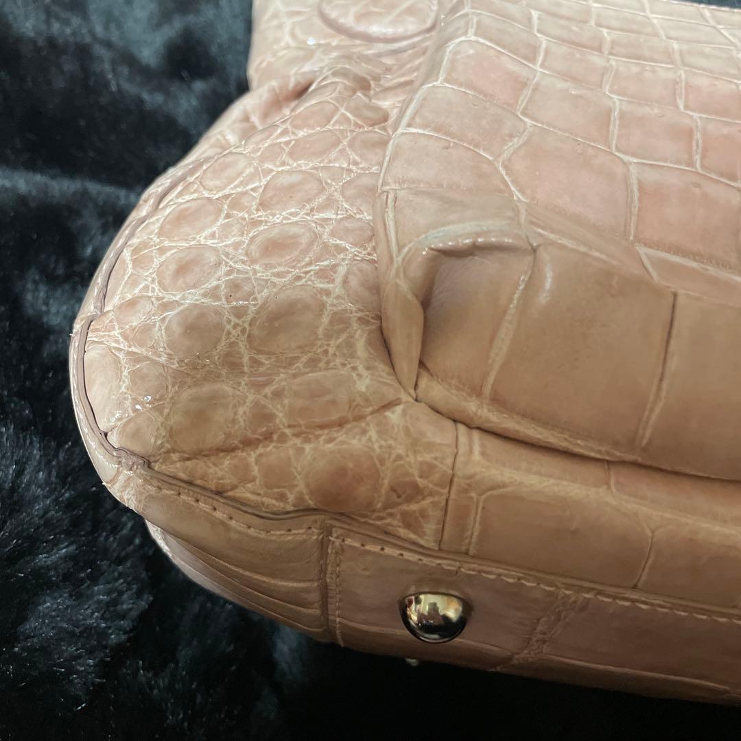 〖JRA認定品〗クロコ ハンドバッグ