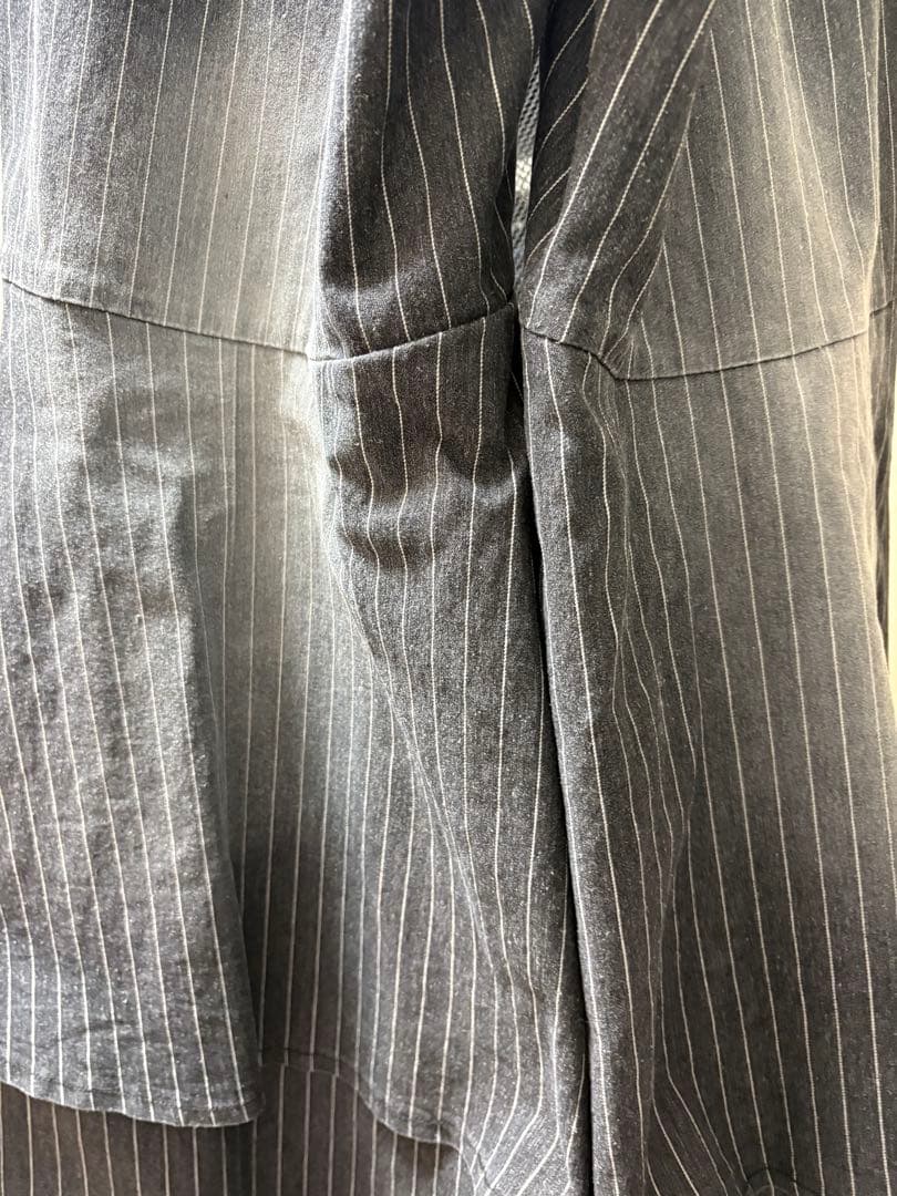 【seyto】 サイズ1 / ストライプレイヤードデニムフレアデニムパンツ