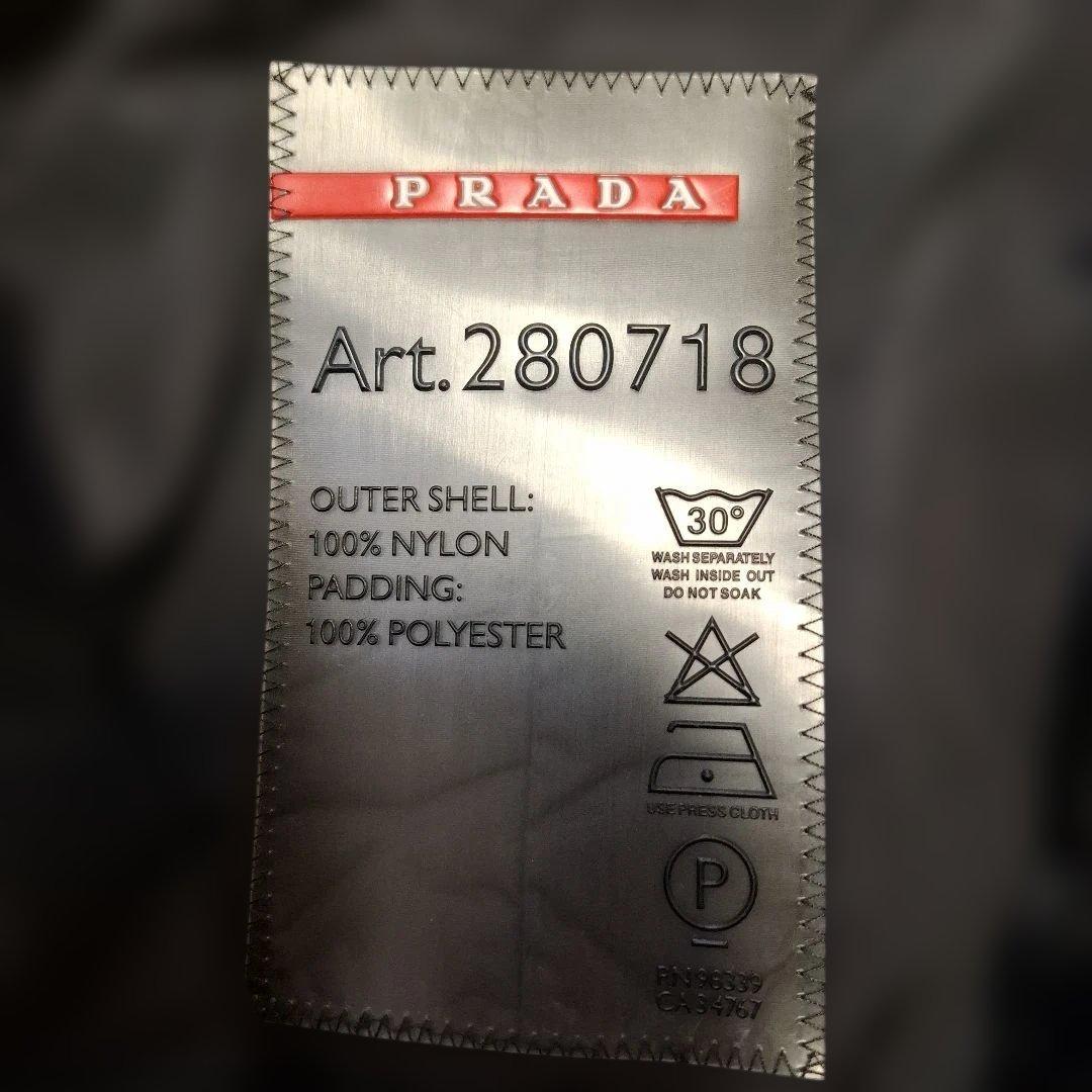 【PRADA　SPORT】ブラック　ナイロン(中綿)ジャケット　 レディースS