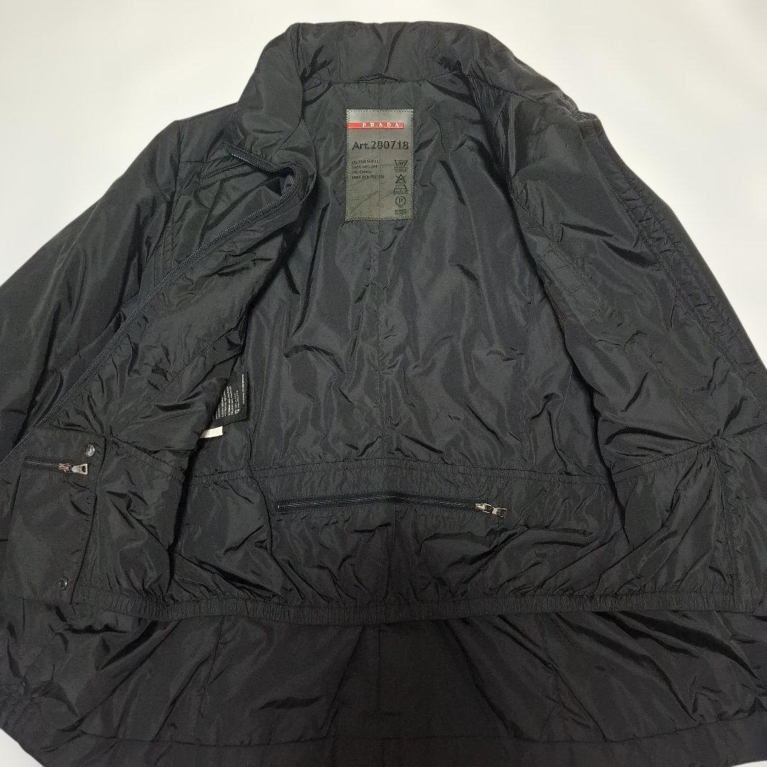 【PRADA　SPORT】ブラック　ナイロン(中綿)ジャケット　 レディースS