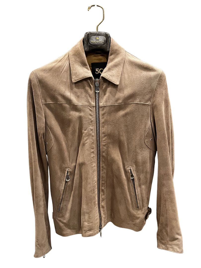 CINQUANTA / スエード シングルライダースジャケット　美品　46