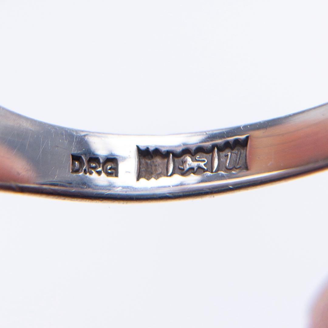 英国製 60s ヴィンテージ 925シルバー 彫金 シグネット リング 20号