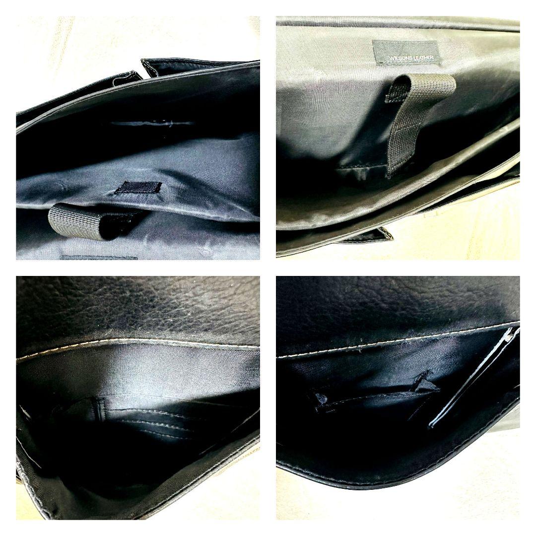 極美品 ウィルソンズレザー 2way ビジネスバッグ ブリーフケース 2室本革