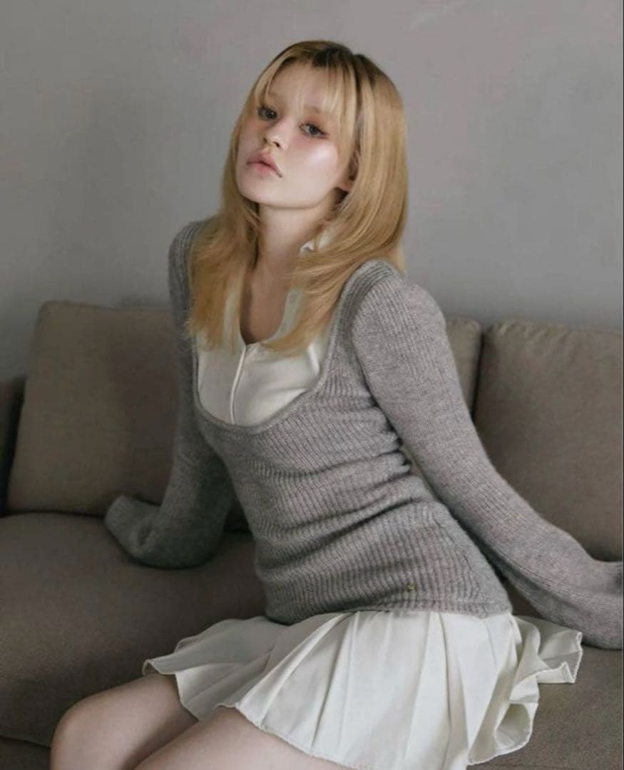 ワンピース andmary Demi layerd mini dress