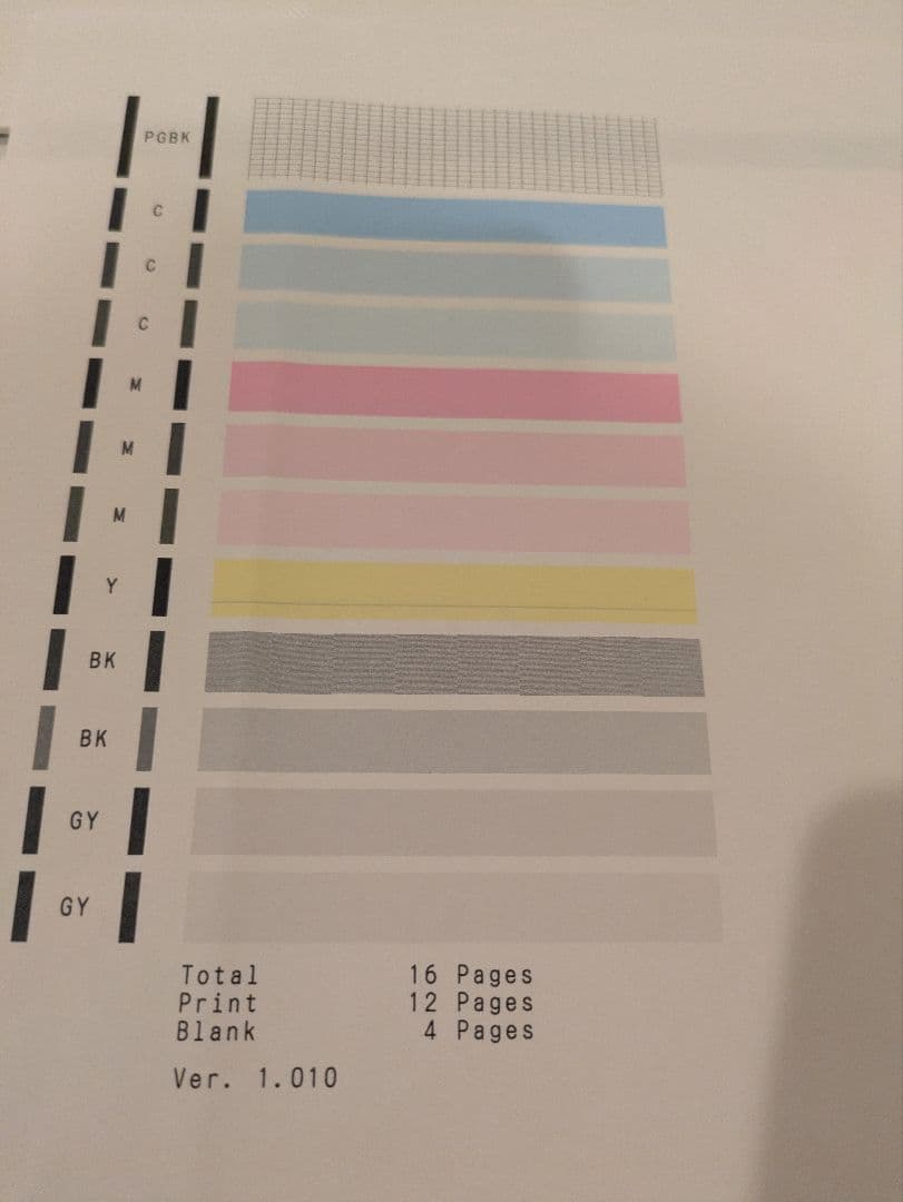 Canon PIXUS TS8430 印刷枚数 20枚以下 N8019