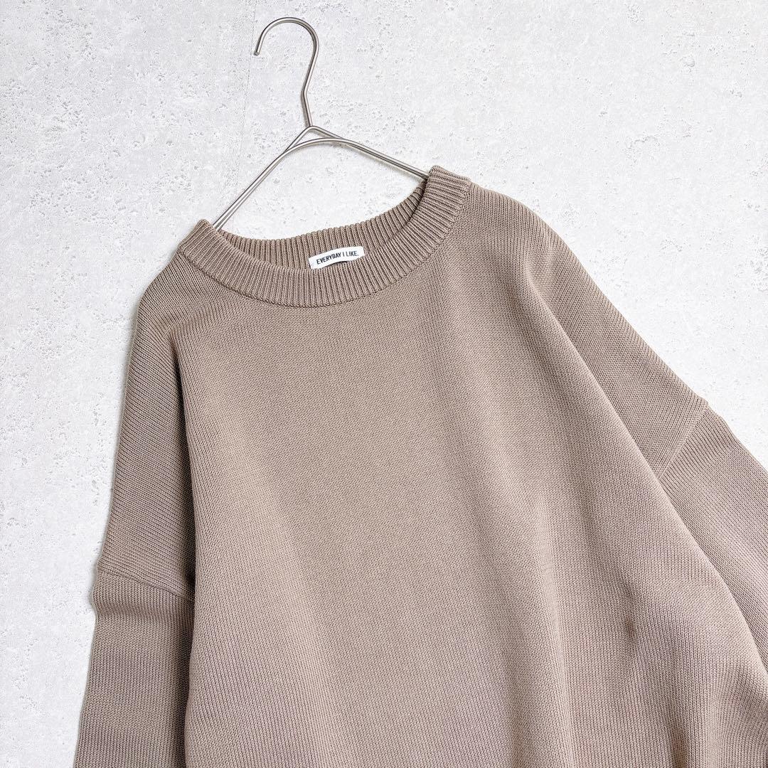 2025年モデル★　エブリデイアイライク　コットンニットプルオーバー キャメル