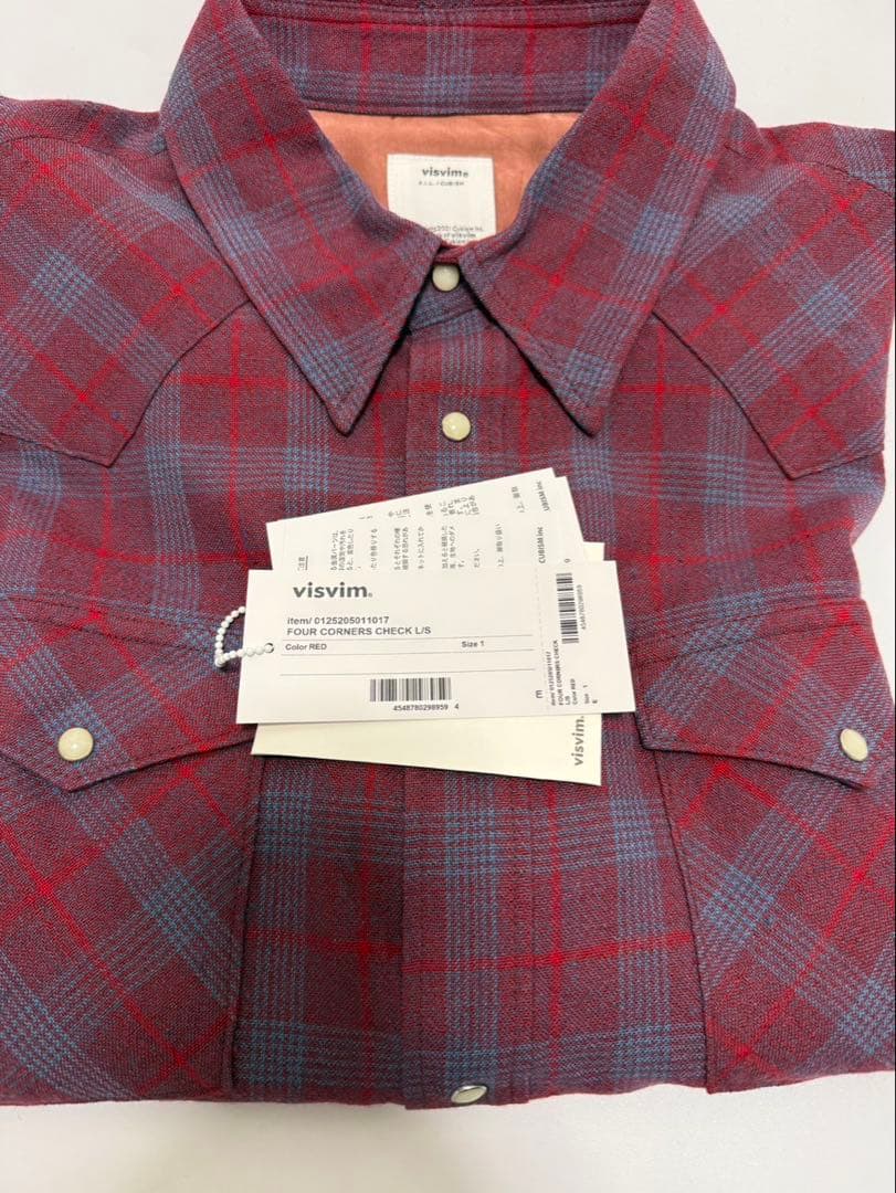 トップス visvim FOUR CORNERS CHECK L/S