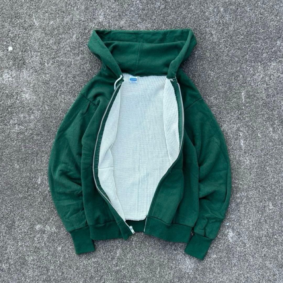 70s Healthknit ジップパーカー　裏地サーマル　USA製