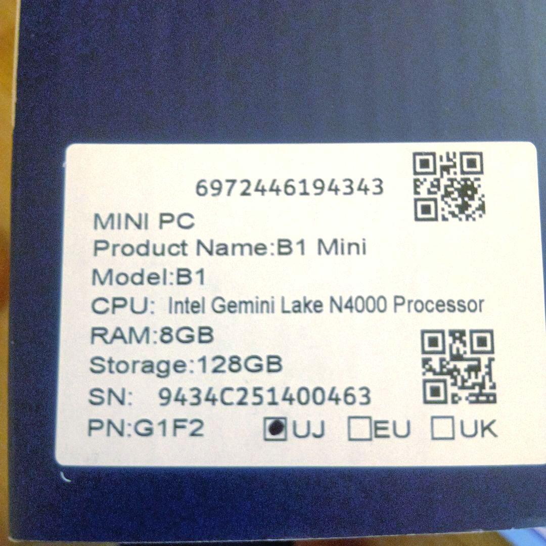 ヒラルBMAX B1 MINI 8GB+128GB IntelN4000