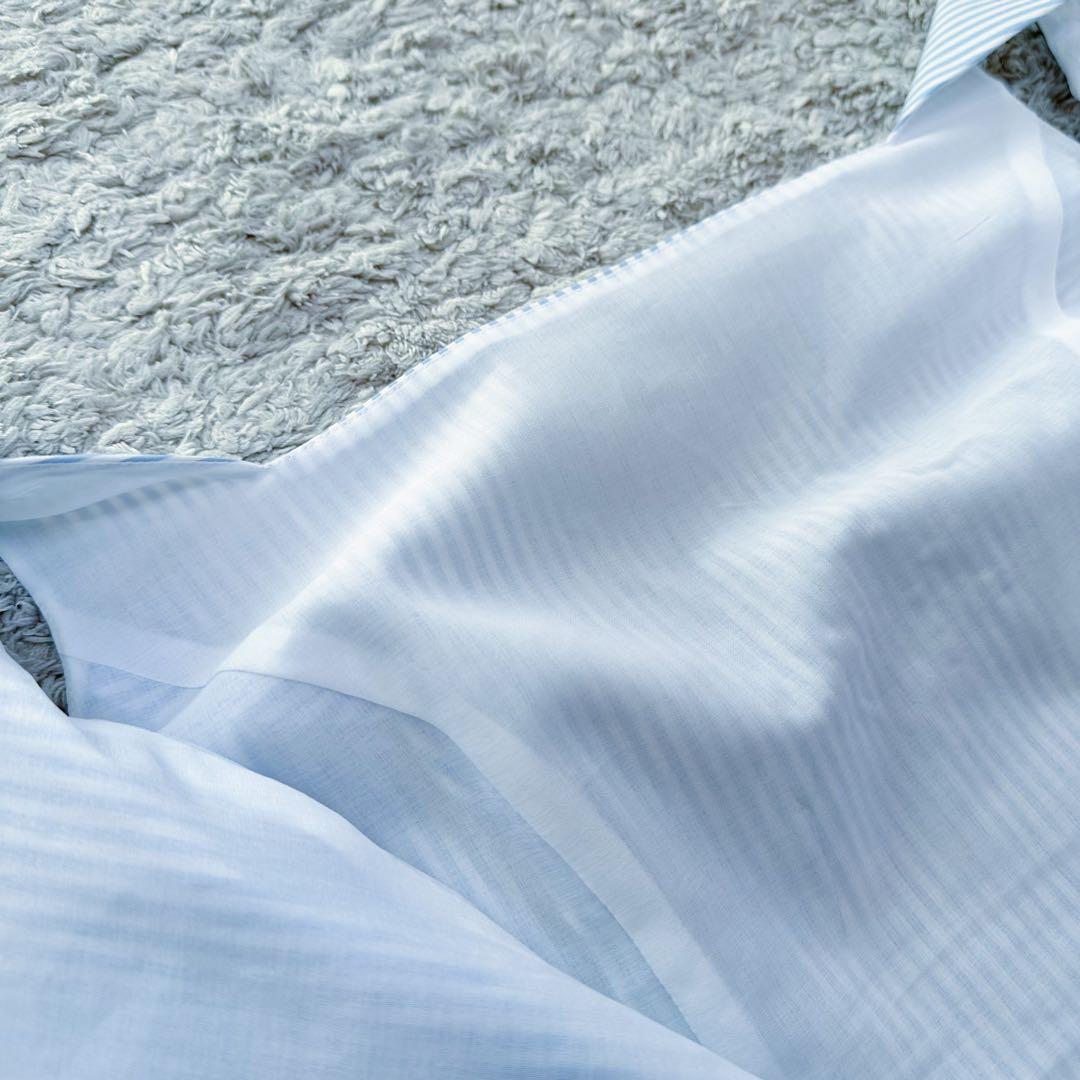 ルネ：限定カラー【ストライプ柄／フレア×バルーン】タック＆プリーツ•ワンピース