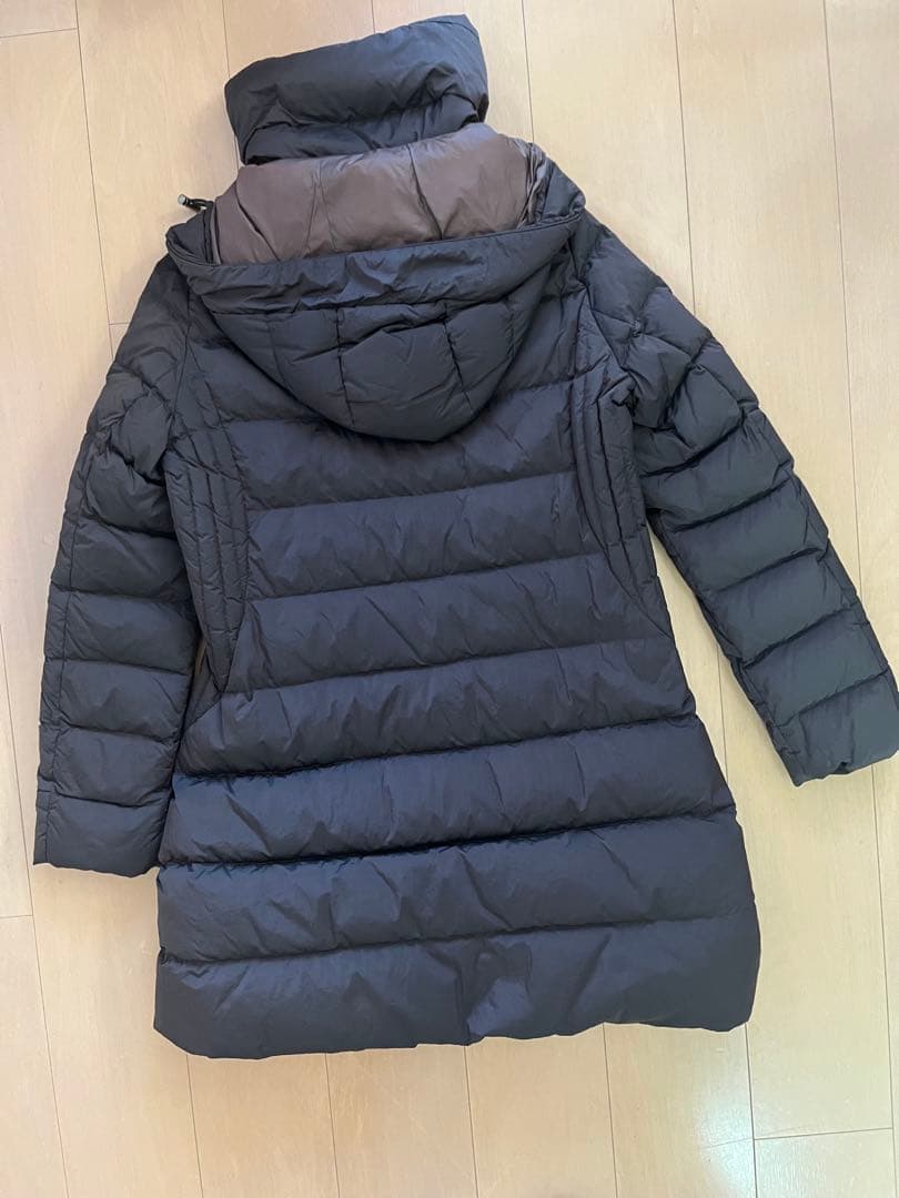 【美品】TATRAS フード付きロングダウンジャケット　ブラウン