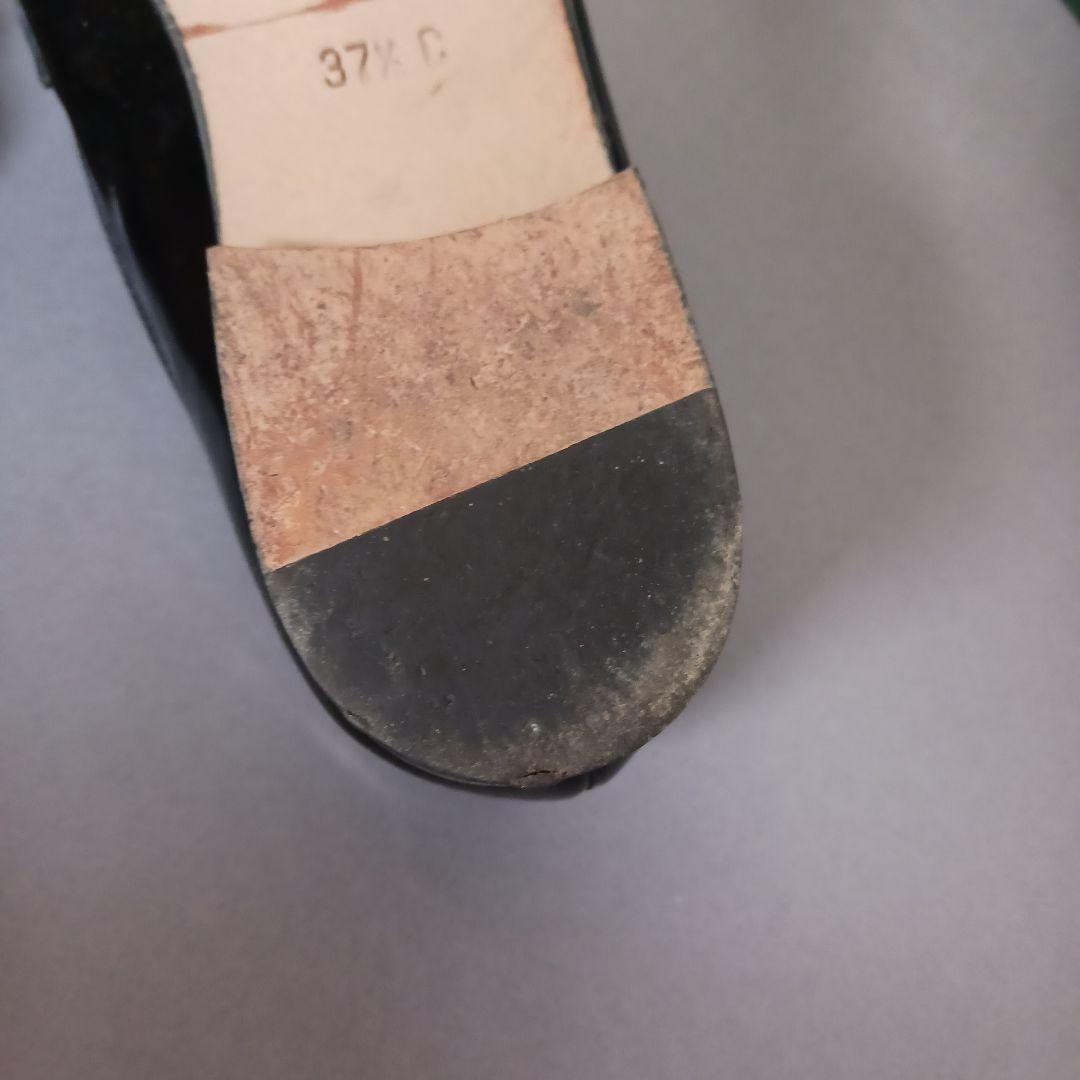 689/良品/GUCCI グッチ/ローファー/ブラック/エナメル/バンブービット