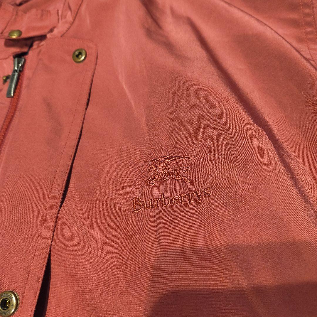 【美品】バーバリー ゴルフ ナイロンジャケット 薄手 エンジ ブルゾン L 赤