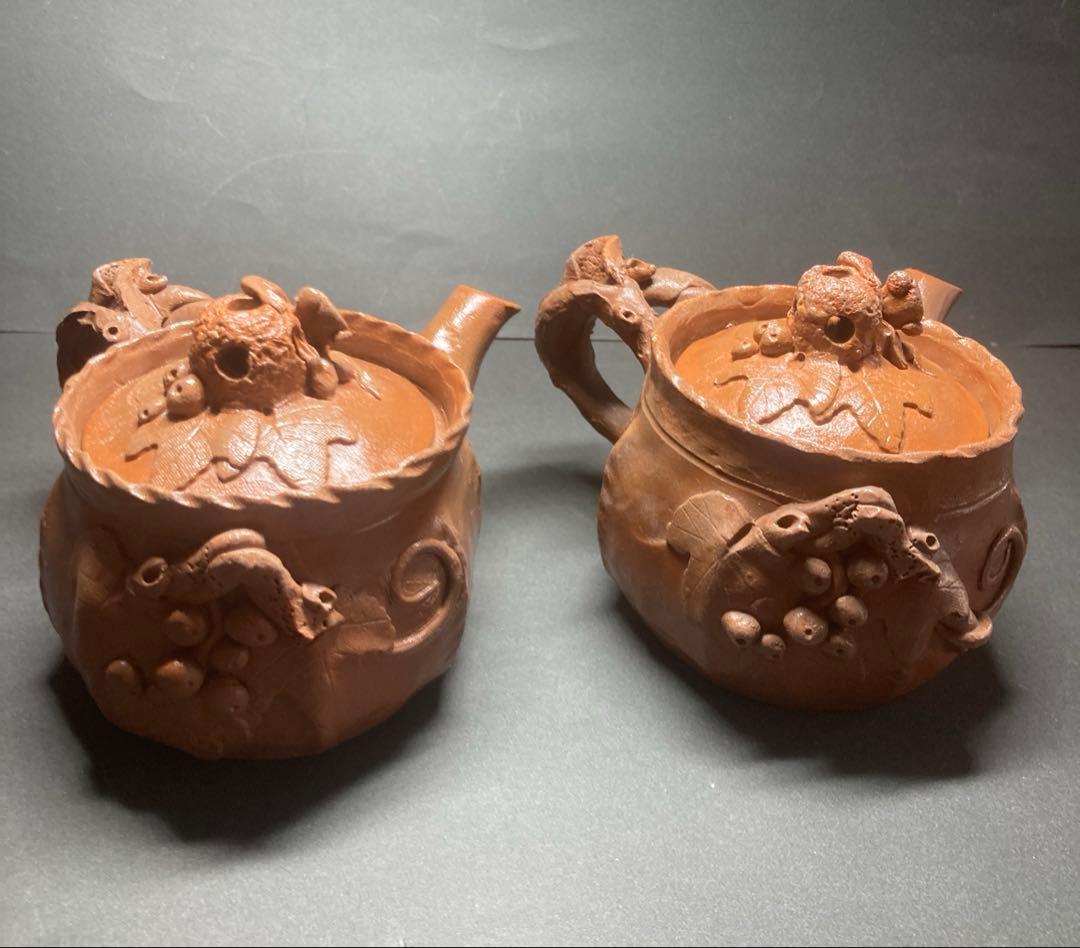 田島万古焼勝三窯葡萄急須セット