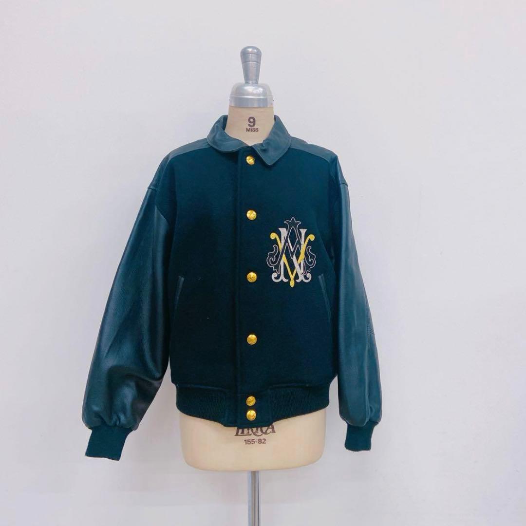 1EM7 【希少】VAN JACKET スタジャン 袖レザー BIGONE