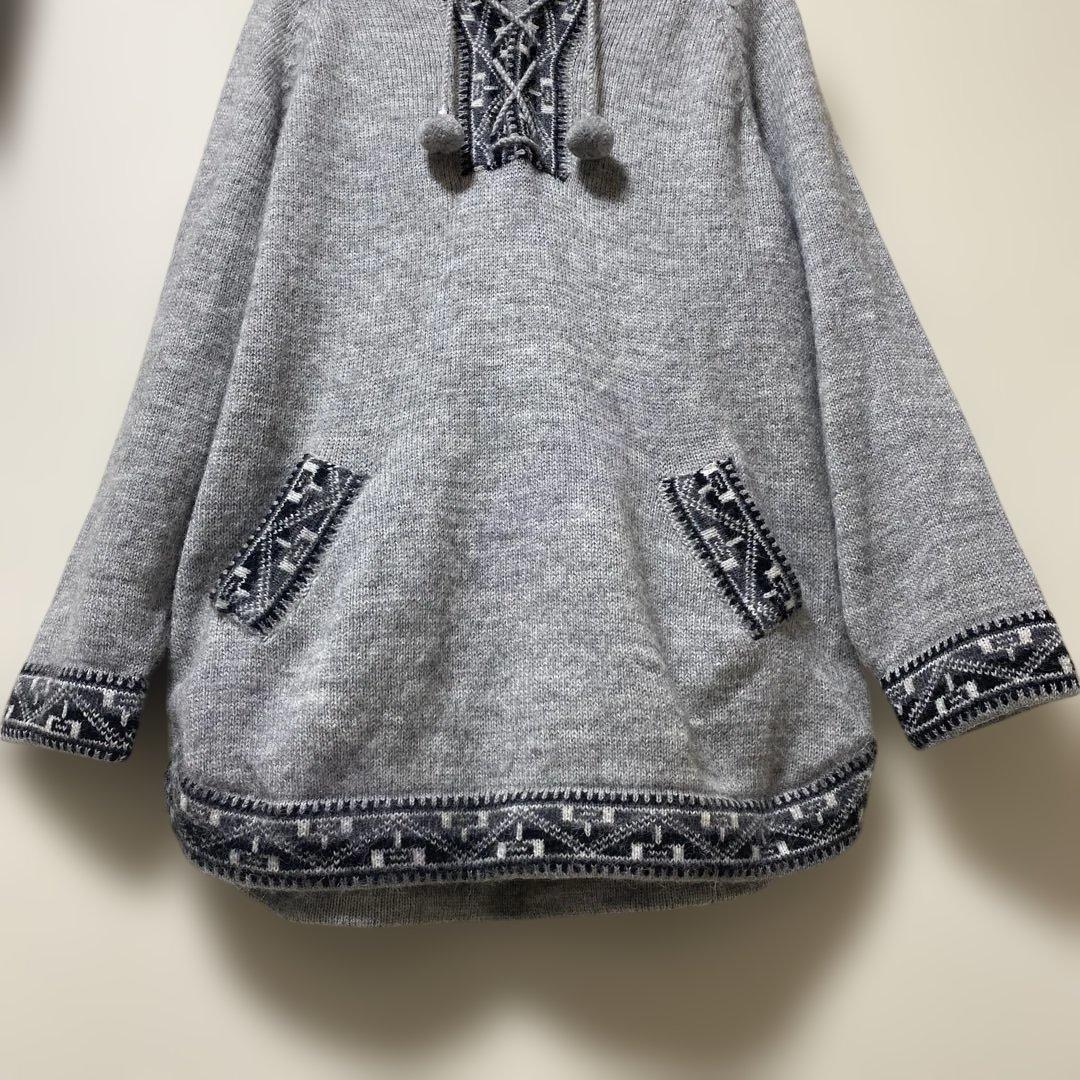 【未使用】アルパカ100% チュニック ニットセーター　フリーサイズ