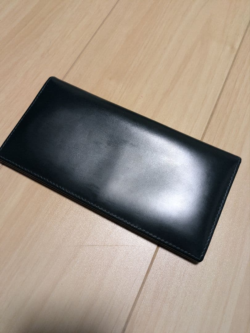 ETTINGER レザー長財布 グリーン×イエロー