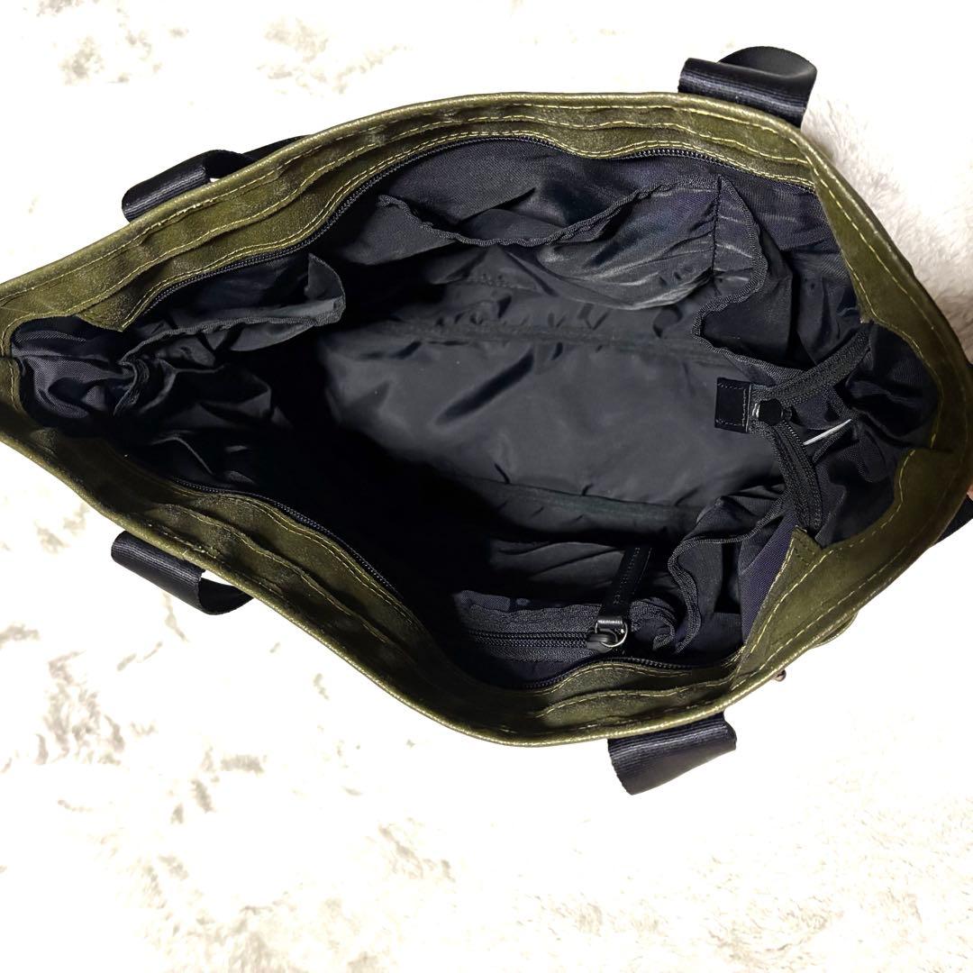 森野帆布 SEAL 2WAY トートバッグ オリーブ×ブラック A4