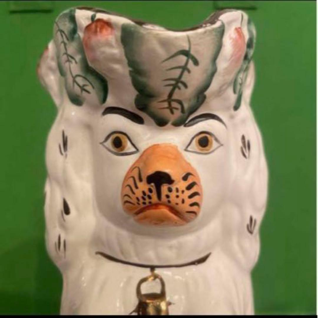 犬　陶器ピッチャー　イギリスアンティーク　スタッフォードシャードッグ　ビンテージ